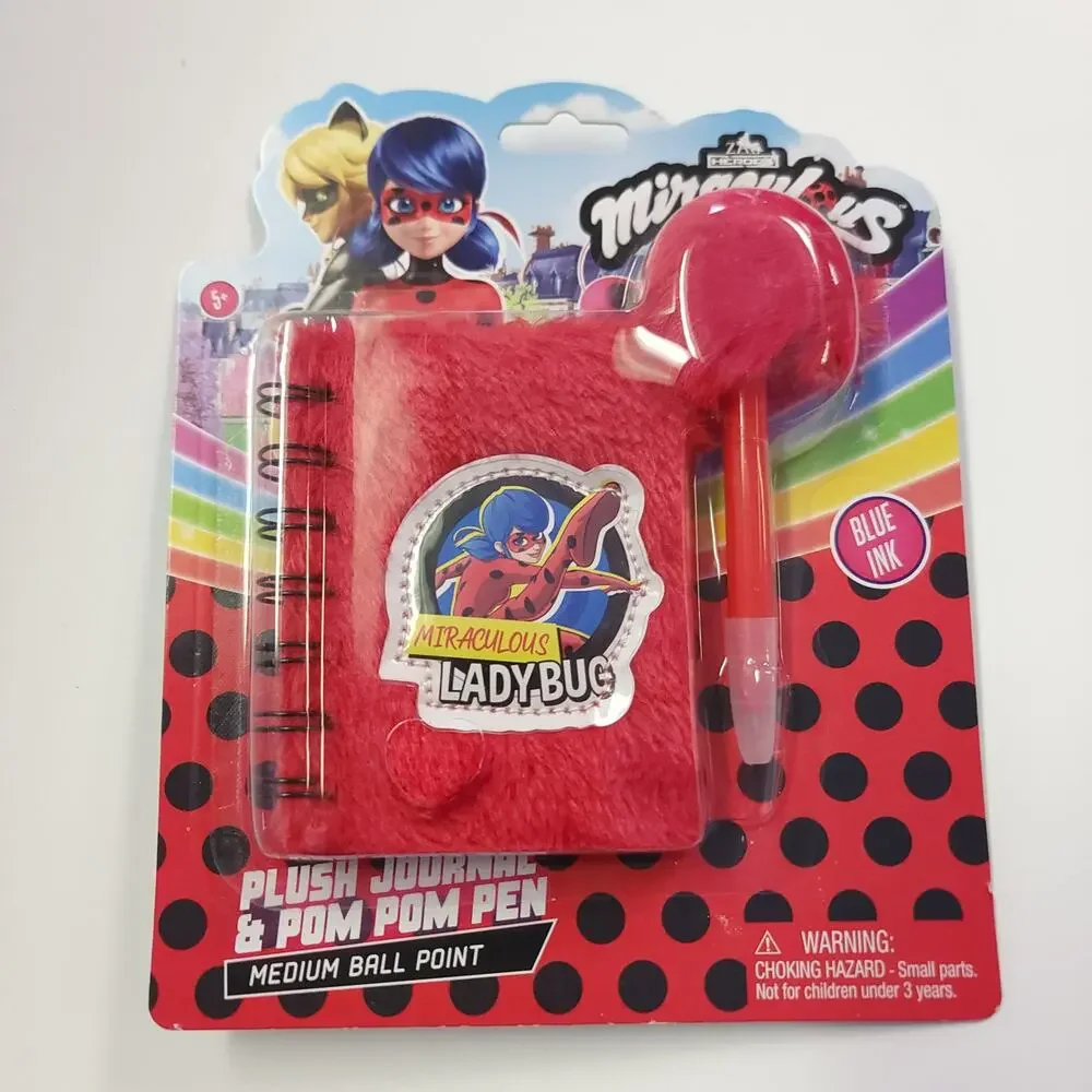 Miraculous Ladybug Plush Journal Zag Heroez Pom Pen New Kid Gift Christmas